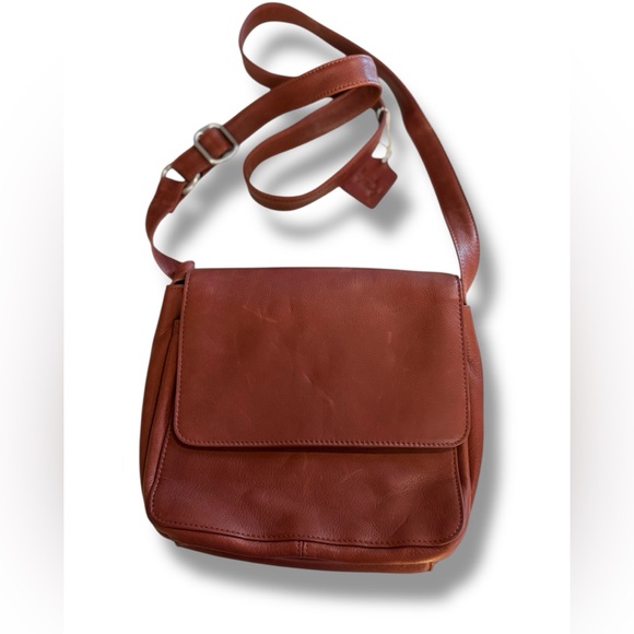 OSGOOD MARLEY -  Brown Leather Crossbody‎ Bag RFID 10 x 8 x 2.5 - Picture 1 of 11